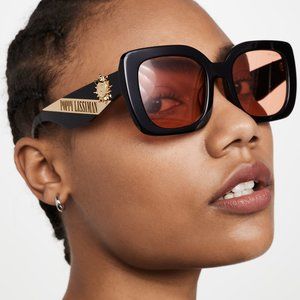Poppy Lissiman Black/Orange Sunglasses | NWT